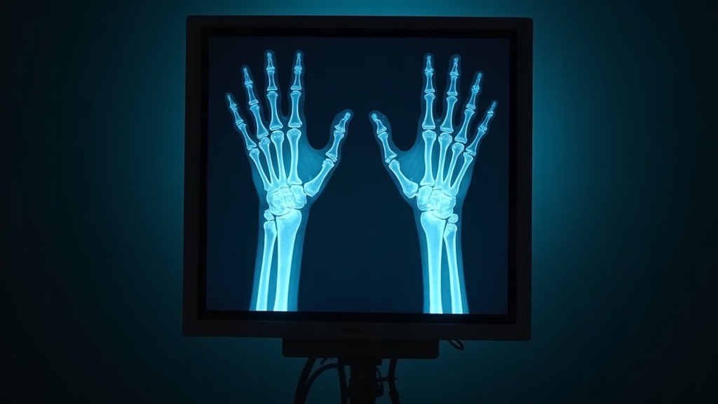 Radiografías de mano y muñeca en negatoscopio para determinación de edad clínica